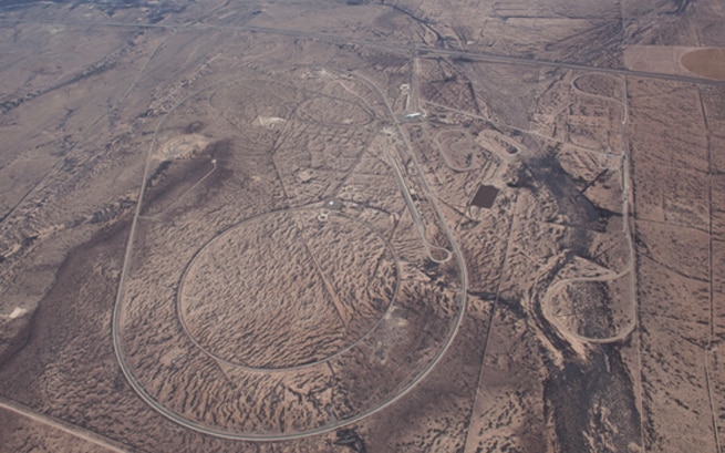 Test Track Desert Aerial View Test Track Desert Aerial View Image